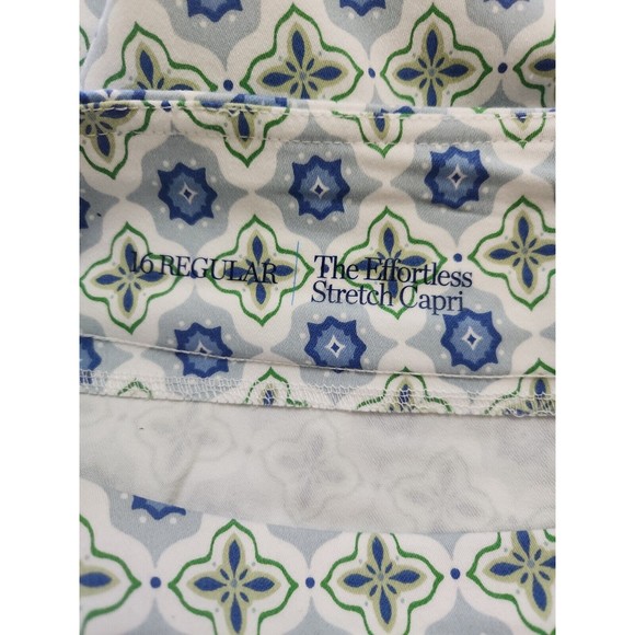 Croft & Barrow Effortless Stretch Capri Pants Womens 16 Light Blue Pull On NEW - Picture 3 of 6